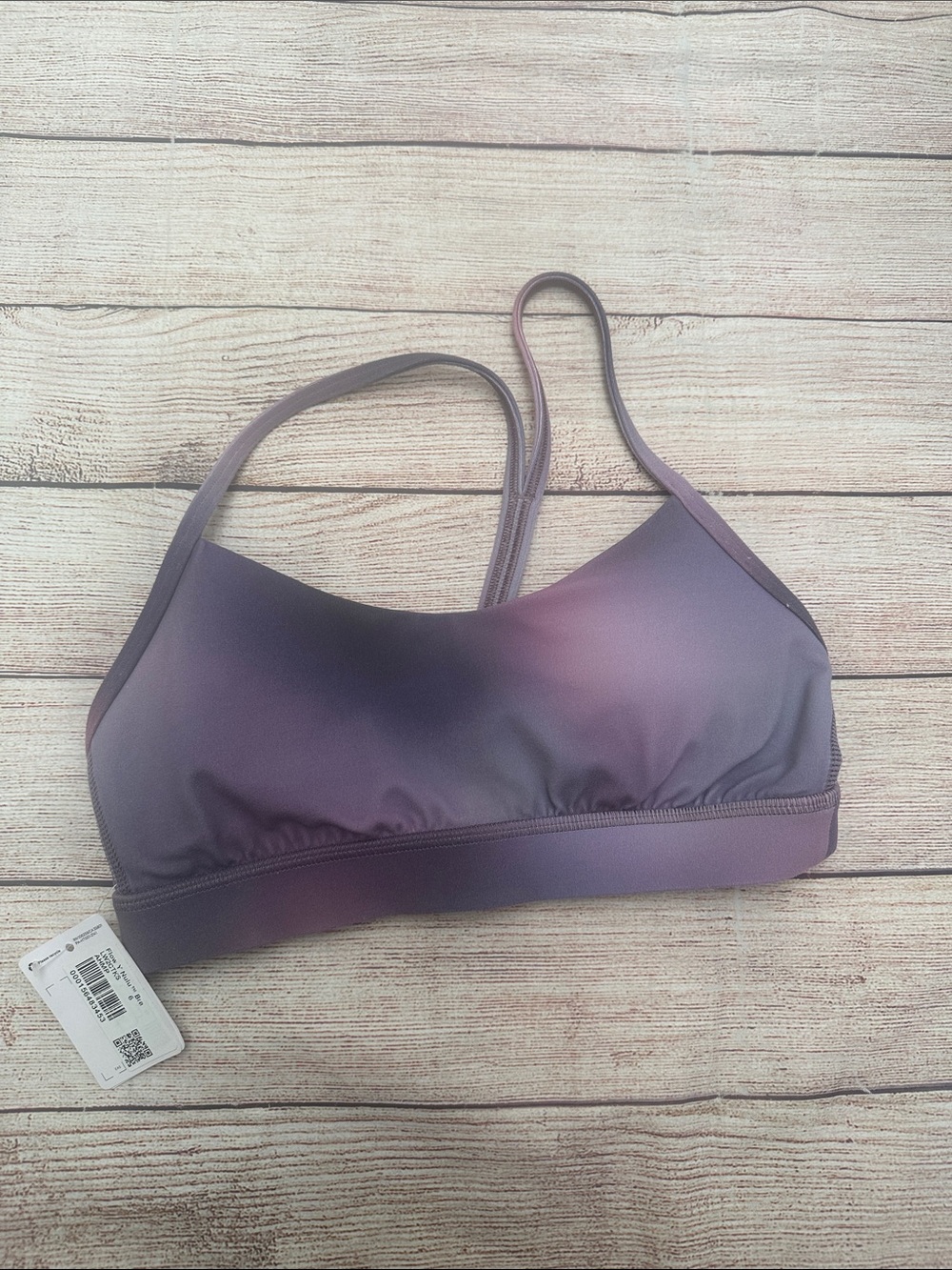 Lululemon Purple Ombre Strappy Bralette Sports Bra Size 6